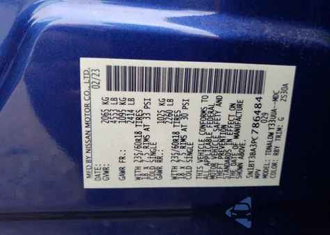 2023 Nissan Rogue Sv z USA, uszkodzony, nr VIN 5N1BT3BA3PC786484